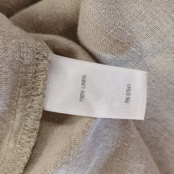 J. Jill Love Linen Tan 100% Linen Drawstring Waist Pants Size Large - Picture 6 of 8